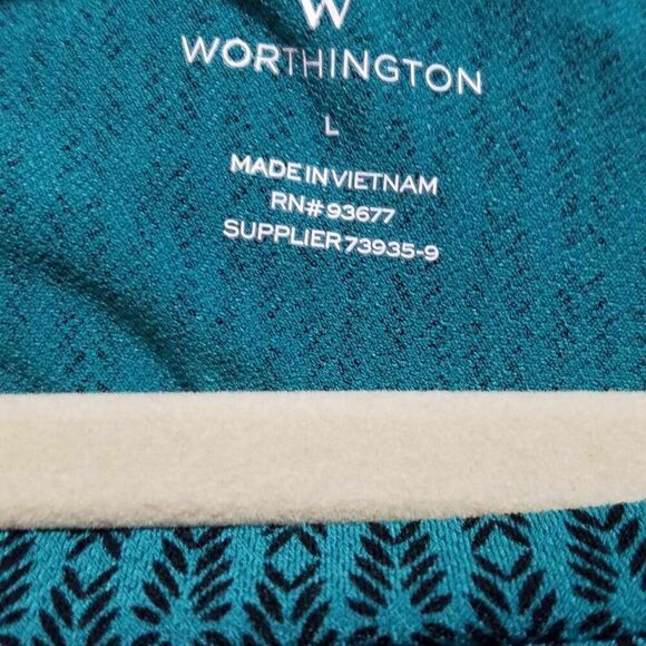 Worthington Green Black Short Sleeve Tee size Larage - Picture 10 of 10